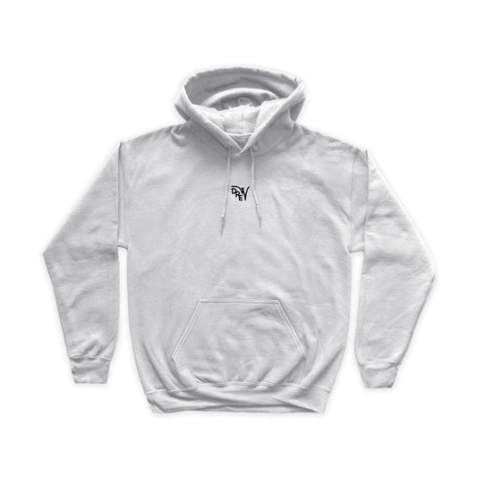 Felpa ash grey con stampa nera del logo Drew al centro del petto