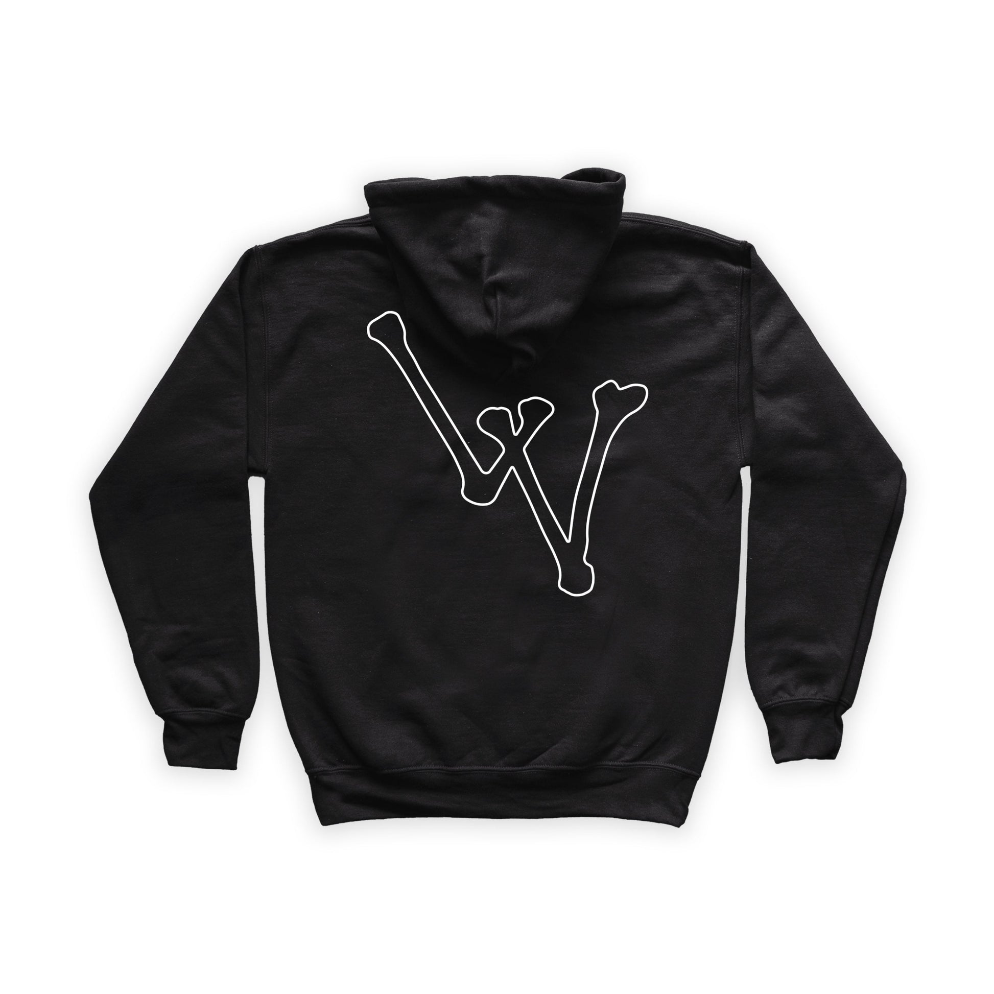 Felpa black con la W di Drew bianca stile ossa stampa sul retro grande