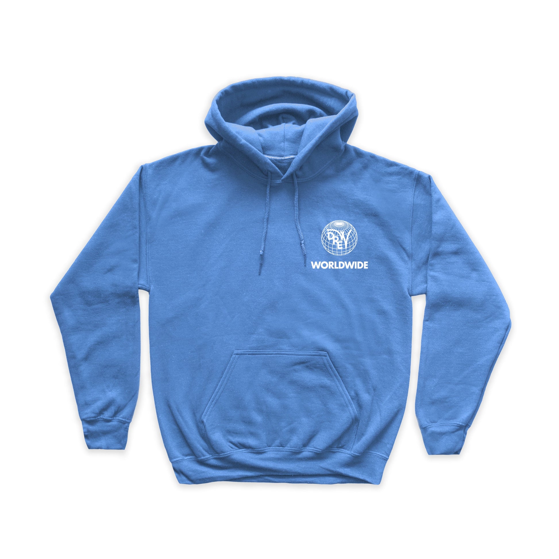 Felpa Carolina Blue con grafica lato cuore Worldwide bianca