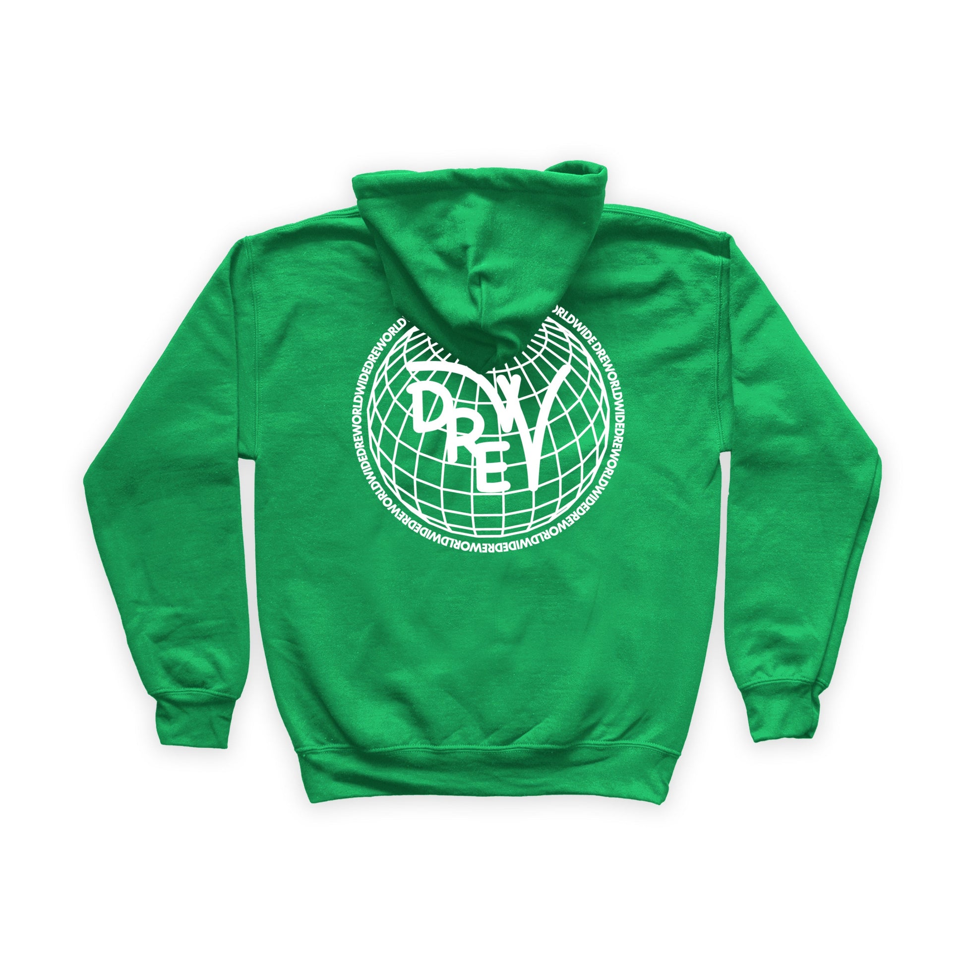 Felpa Green con grafica sul retro Worldwide bianca