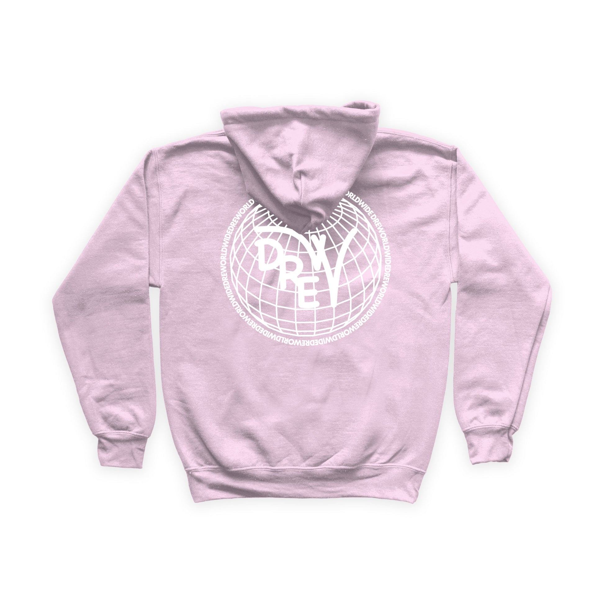 Felpa rosa chiaro con grafica sul retro Worldwide bianca