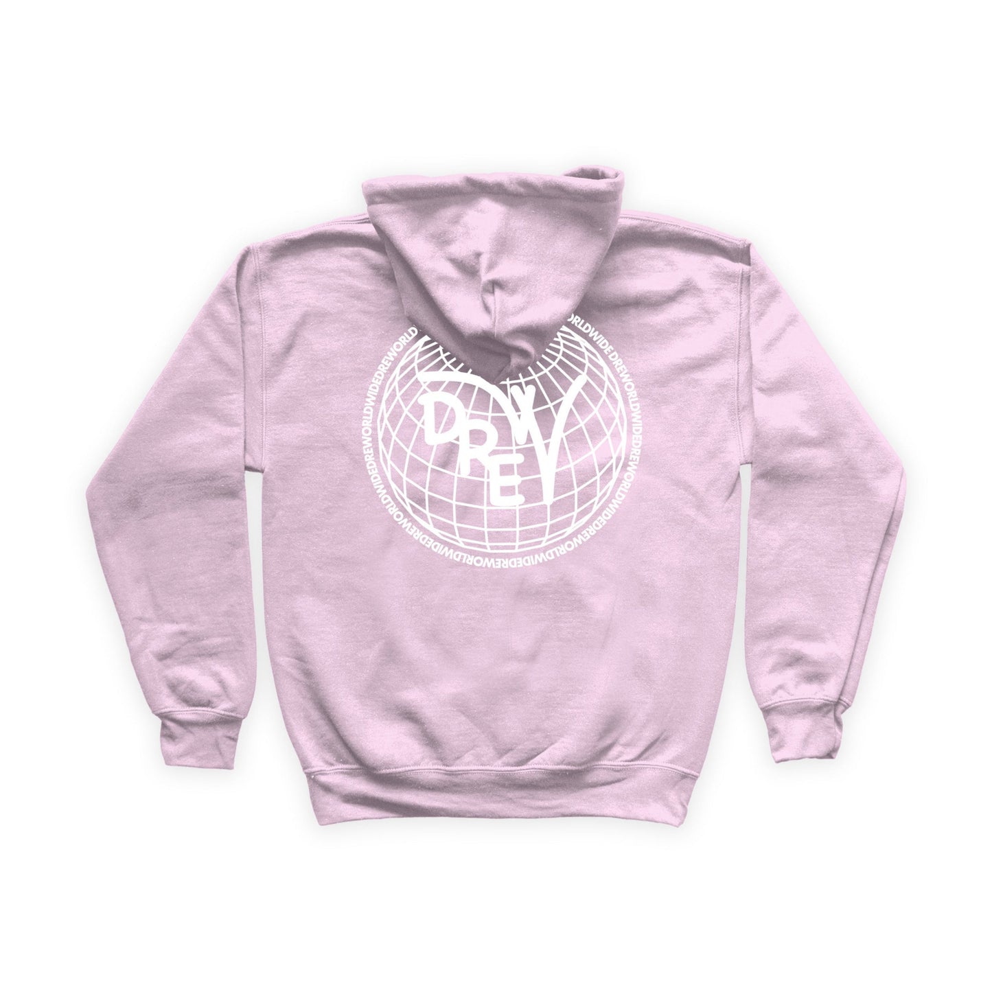 Felpa rosa chiaro con grafica sul retro Worldwide bianca
