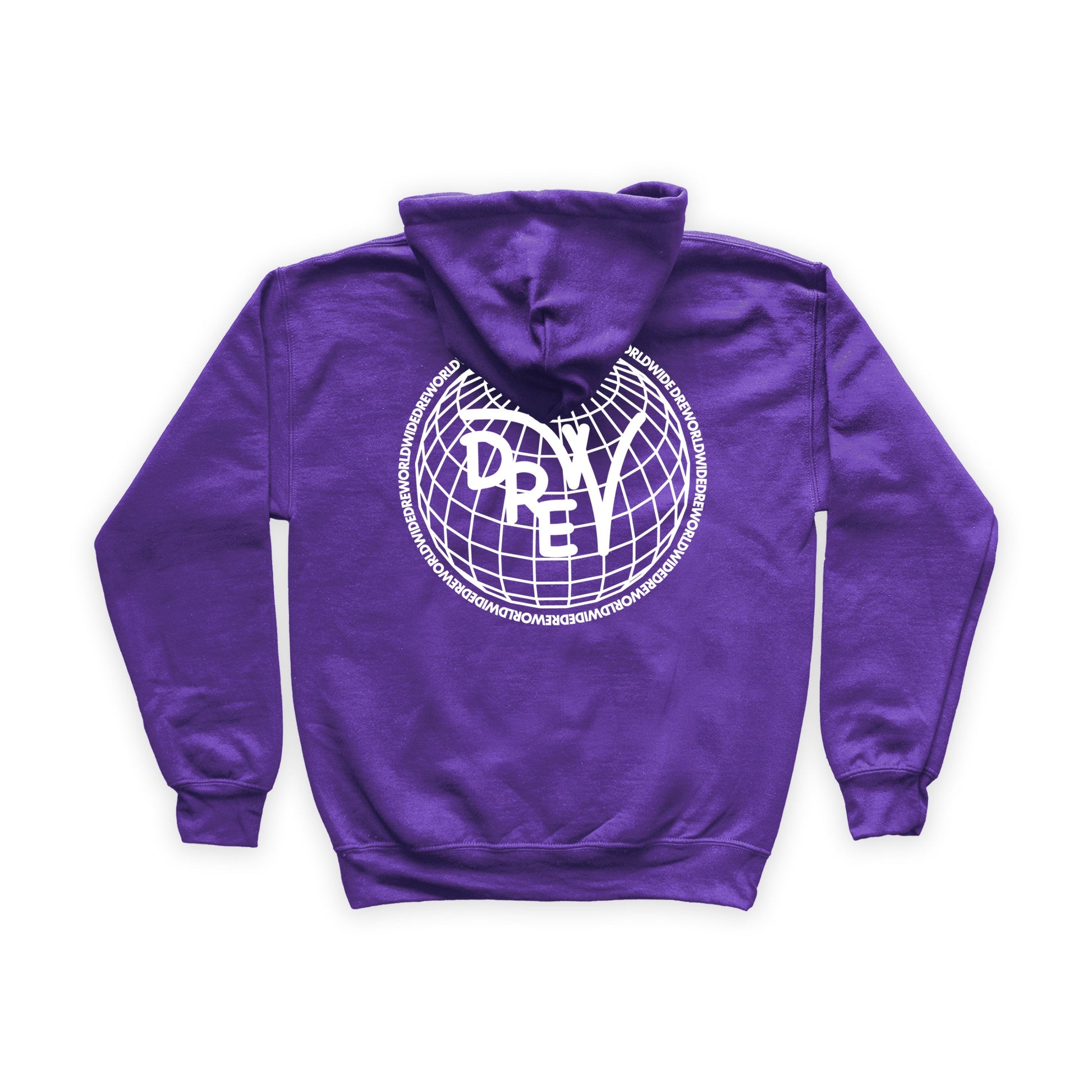 Felpa viola con grafica sul retro Worldwide bianca