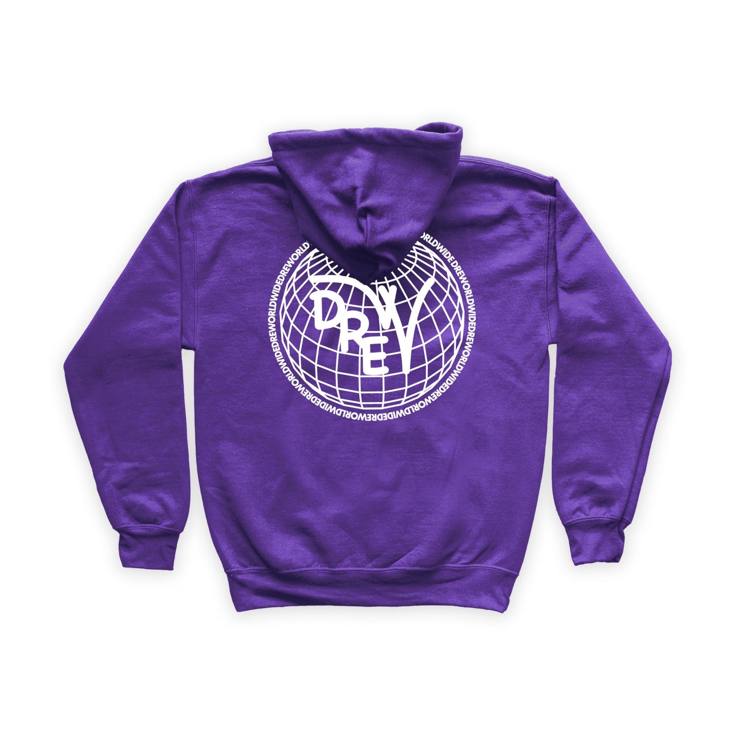 Felpa viola con grafica sul retro Worldwide bianca