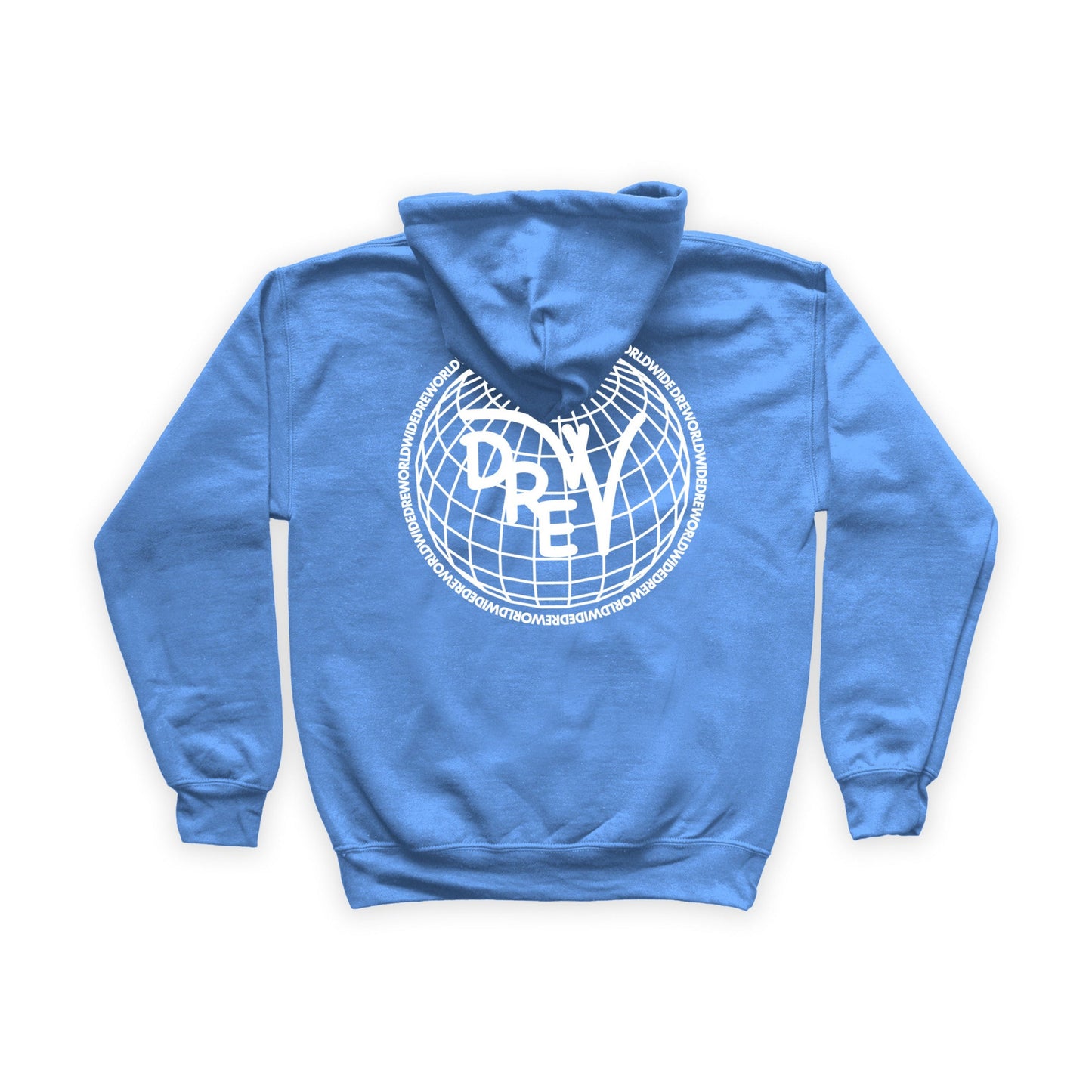 Felpa Carolina blue con grafica sul retro Worldwide bianca